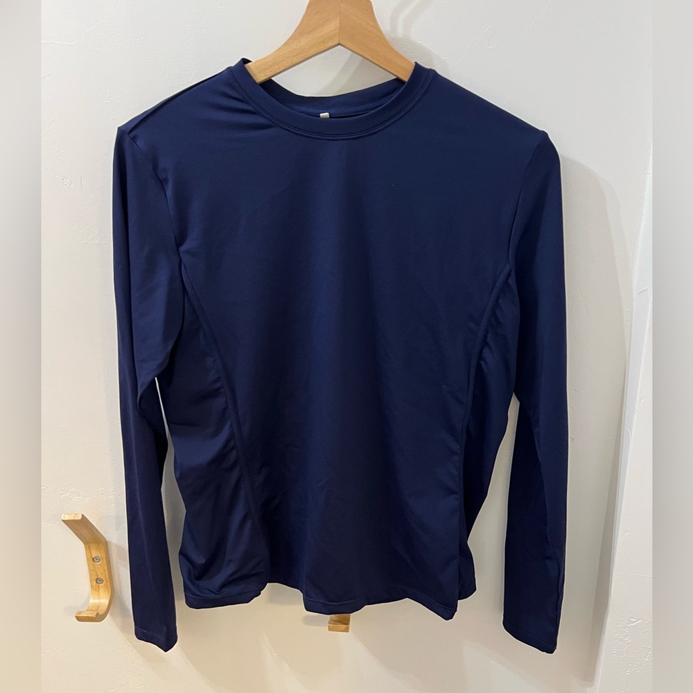 H&M Move Navy Blue Active Long Sleeve Base Layer Shirt